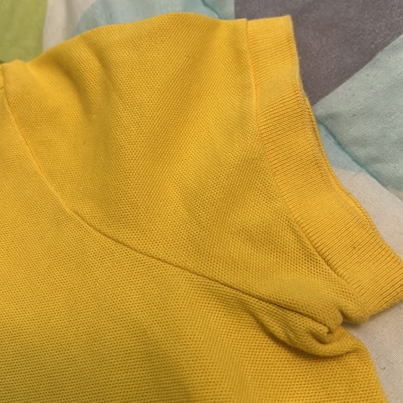 Lacoste Yellow Button-Down Polo Shirt (Size 40) - Picture 6 of 6